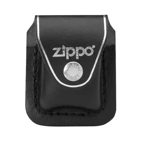 Zippo Estuche Funda Cuero Black Lighter Pouch-Clip Negro