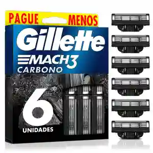 Gillette Máquina Afeitar Mach3 Carbono