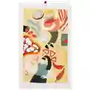 Paño Cocina de Algodón Velour Estampado Amarillo