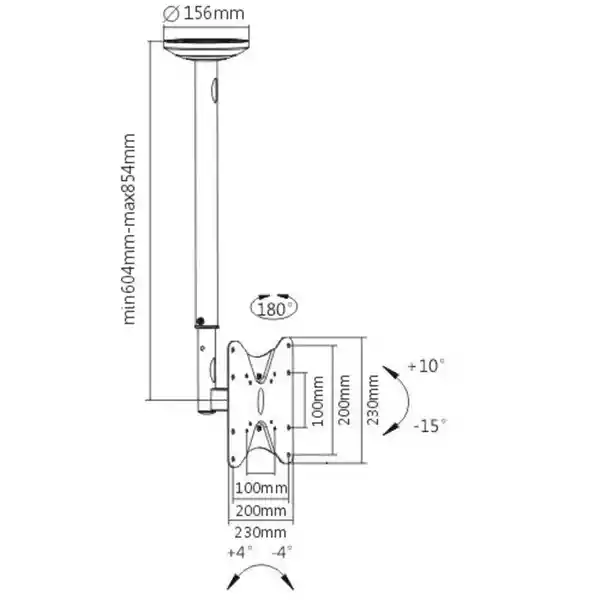 Soporte tv Lcd Para Techo 23-42"