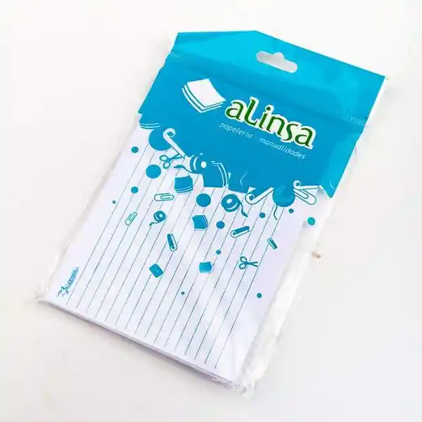 Alinsa Fichas Bibliográficas Blancas (20 x 12 cm)