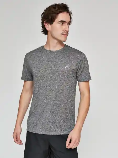 Head Polera Manga Corta Train Hombre Ttem Gris S