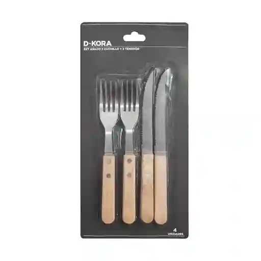 Dkora Set Asado Cuchillo y Tenedor