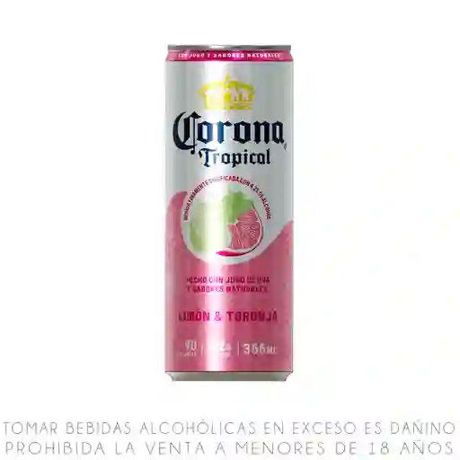 Corona Tropical Bebida Gasificada Limón & Toronja 355 Ml