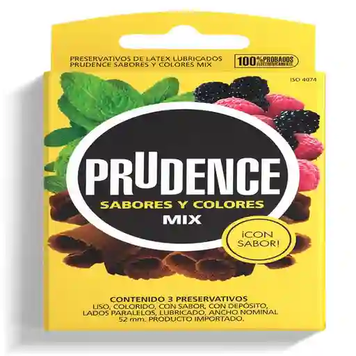 Prudence Preservativo Mix Sabores y Colores