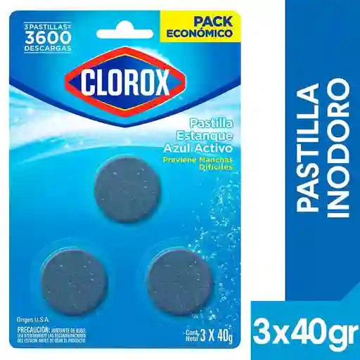 Clorox Pastilla para Estanque Azul Activo 