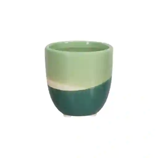 Maceta de Cerámica Bicolor 8.5 x 8.5 cm Casaideas