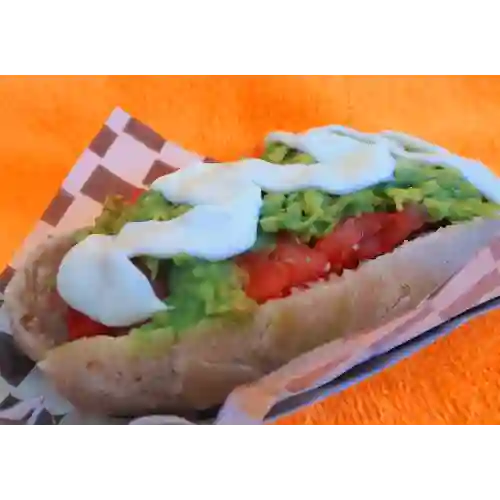 Hot Dog Vegan Italiano + Papas Fritas