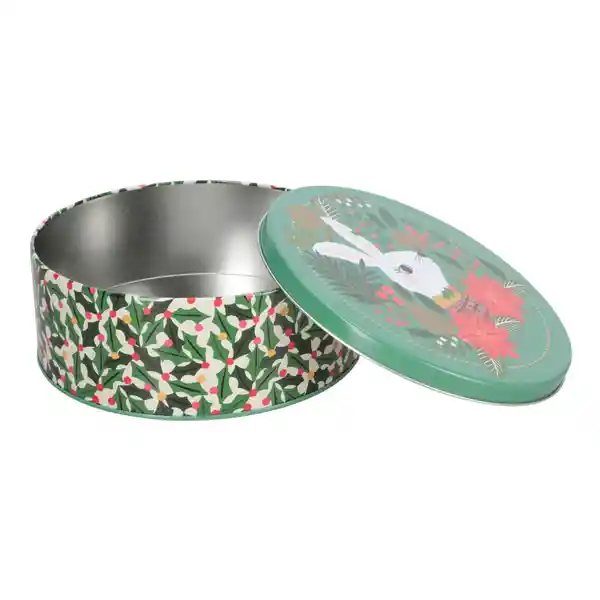 Caja de Metal Para Galletas Navideña 18 x 6.8 cm Casaideas