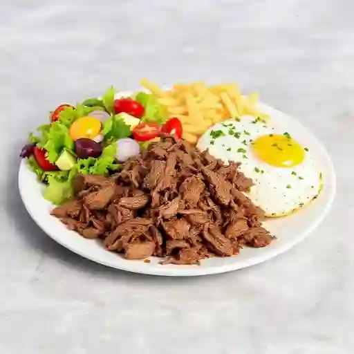Mechada Con Ensalada O A Lo Pobre