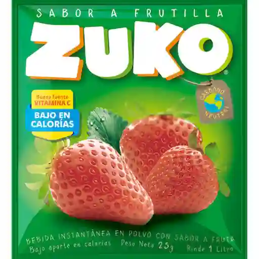 Zuko Jugo en Polvo Sabor Frutilla