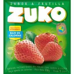 Zuko Jugo en Polvo Sabor Frutilla