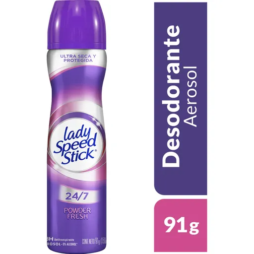 Lady Speed Stick Desodorante Powder Fresh 24/7 en Aerosol