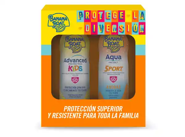 Banana Boat Pack Protector Solar Sportcs + Kids
