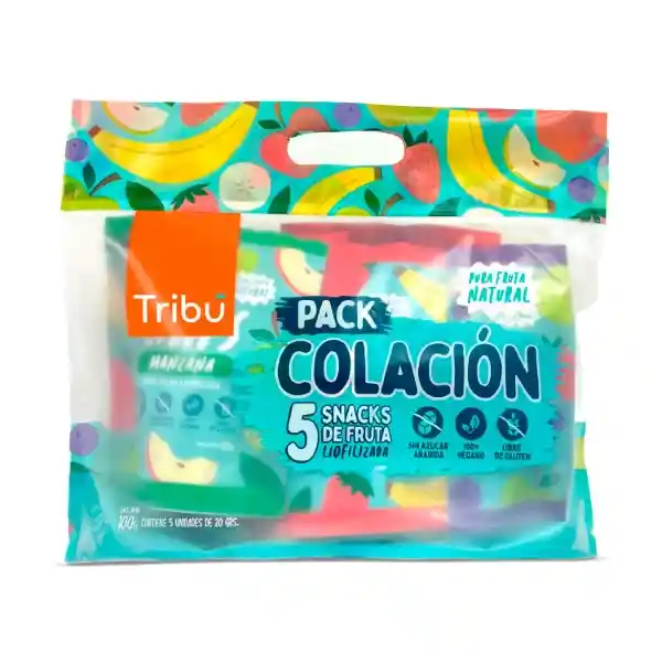 Tribu Pack Colación Chips Fruta Liofilizada