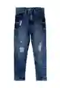 Jean Kids Straight Liberty 246 Niño Azul Talla 4 Años Ficcus