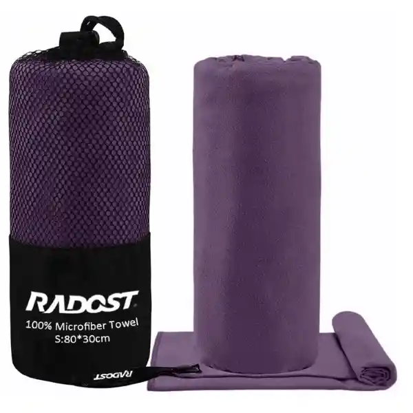 Radost Toalla Microfibra Deportivo Morado 80 x 30 cm