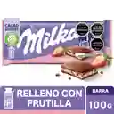 Milka Chocolate Tableta Sabor a Yogur de Frutilla 100 g