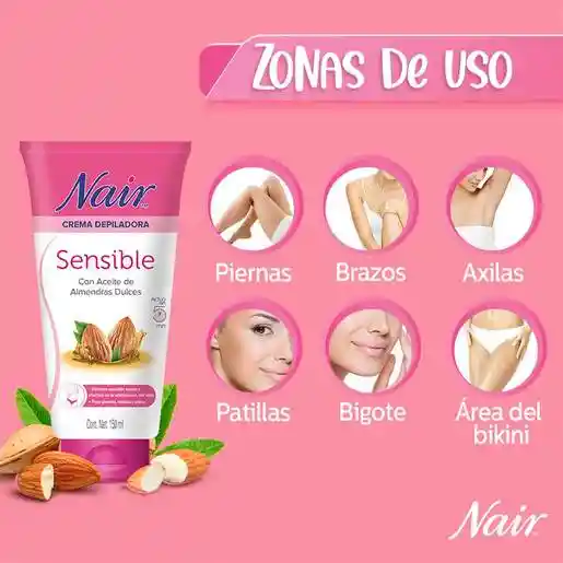 Nair Crema Depilatoria para Piel Sensible