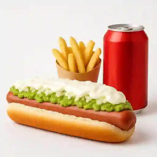 Combo 5, 1 Vienesa Completo 19 Cm+papas