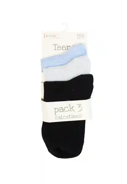 Pack de Calcetines Tobillero Teens Niña Color Talla 36/37 - 669