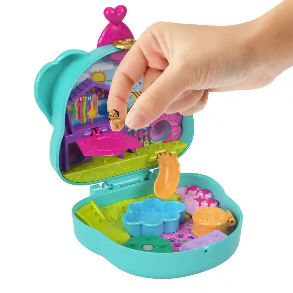 Polly Pocket Juego Compacto Fiesta de Cumpleaños Perrito HKV30