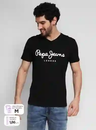 Polera Hombre Pepe Jeans Manga Corta Cuello V Talla M