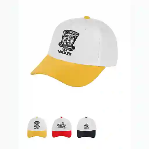 Miniso Gorra Blanca de Beisbol Bordado de Mickey Mouse