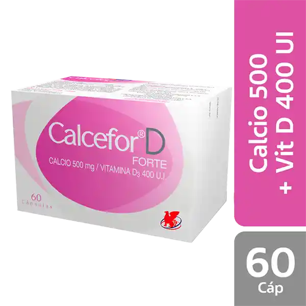 Calcefor D Forte Vitamina (500 mg de Calcio / 400 UI)