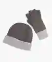 Set Gorro y Guantes Basic Gris Lounge