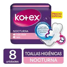 Kotex Toallas Femeninas Nocturna Normal Suave