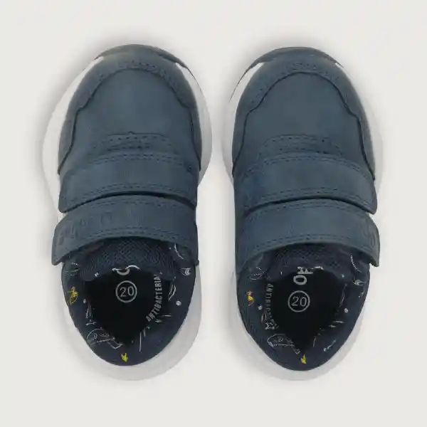 Zapatillas Urbana Doble Velcro Niño Azul Talla 28 Opaline