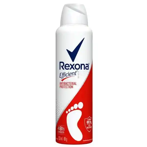 Rexona Antibacterial Desodorante Para Pies Efficient En Spray 8