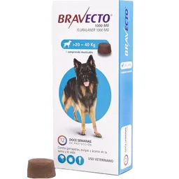Bravecto Antipulgas Para Perro Peso de 20 a 40 Kg
