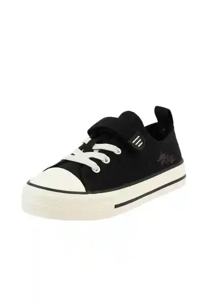 Zapatillas Urbana Day to Day Velcro Elástico Niño Negro 30 955