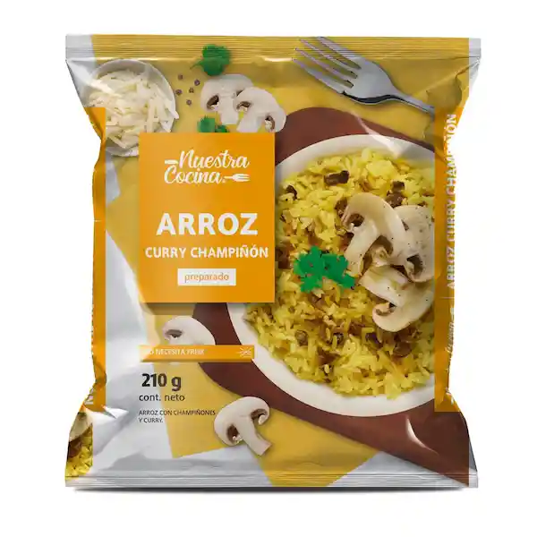 Nuestra Cocina Arroz Curry Champiñón 210 g