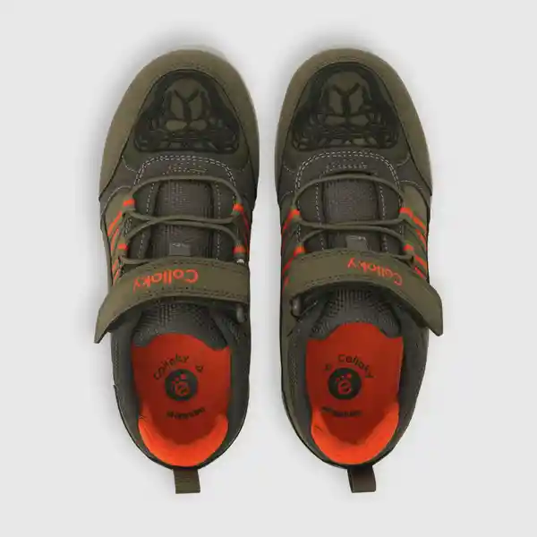 Zapatillas Luces Serpiente de Niño Verde Musgo Talla 32 Colloky