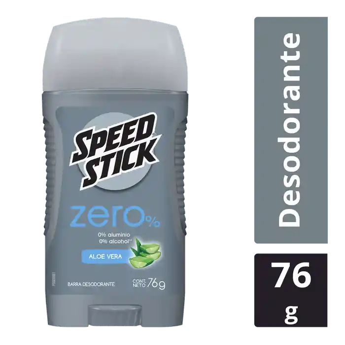 Desodorante Speed Stick Zero% Aloe Vera en Barra 76 g