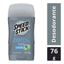 Desodorante Speed Stick Zero% Aloe Vera en Barra 76 g