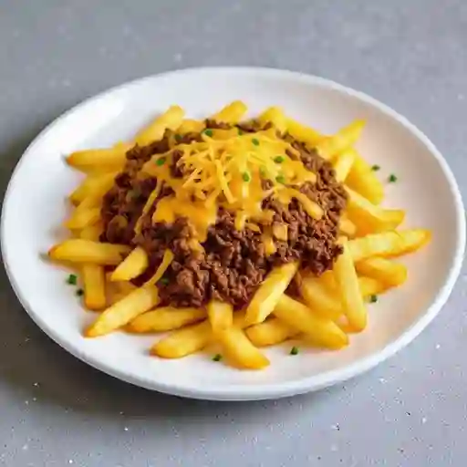 Papas Fritas Con Mechada
