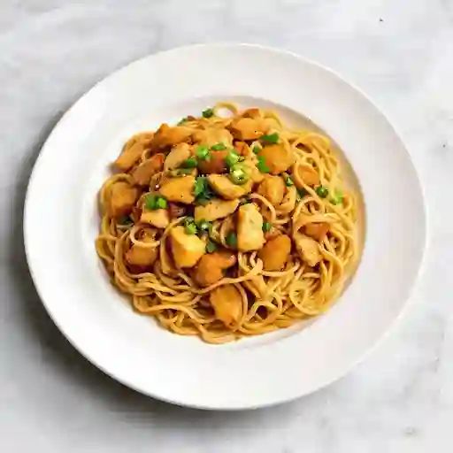 Pollo mongoliano con fideos de shaho