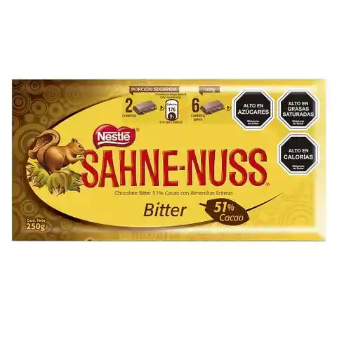 Sahne-Nuss Barra de Chocolate Amargo 51 % Cacao