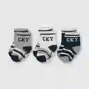 Pack Calcetines de Bebé Niño Cky Gris Melange Talla 17/19 Colloky