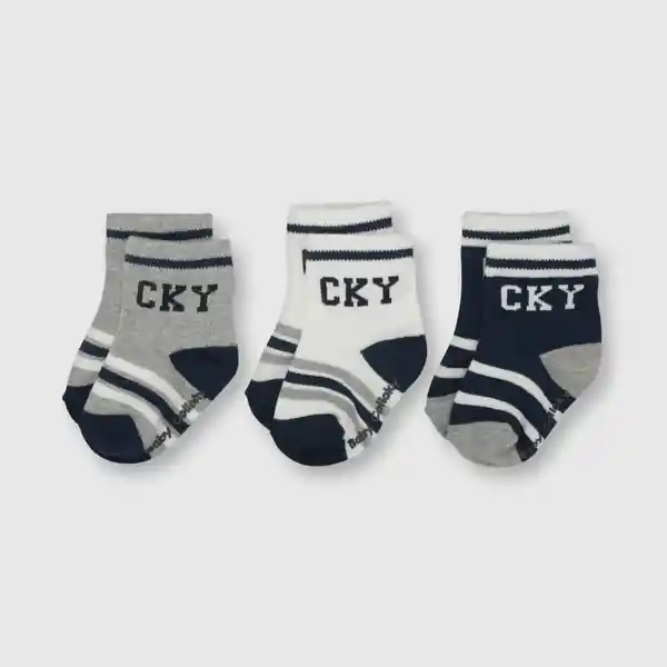 Pack Calcetines de Bebé Niño Cky Gris Melange Talla 17/19 Colloky