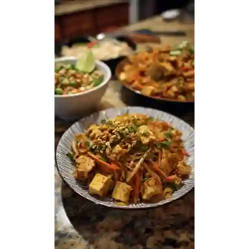 Padthai Tofu -pollo