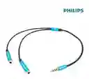 Philips Cable Audio 3.5 Splitter Goma Swa7200c Azul 79PHL7200C