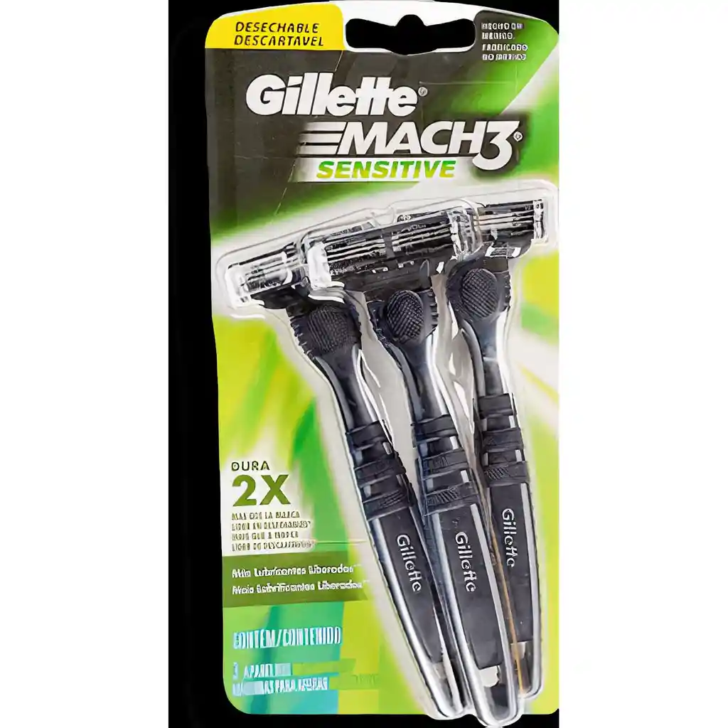 Gillette Mach3 Sensitive Máquinas Para Afeitar Desechables 3U
