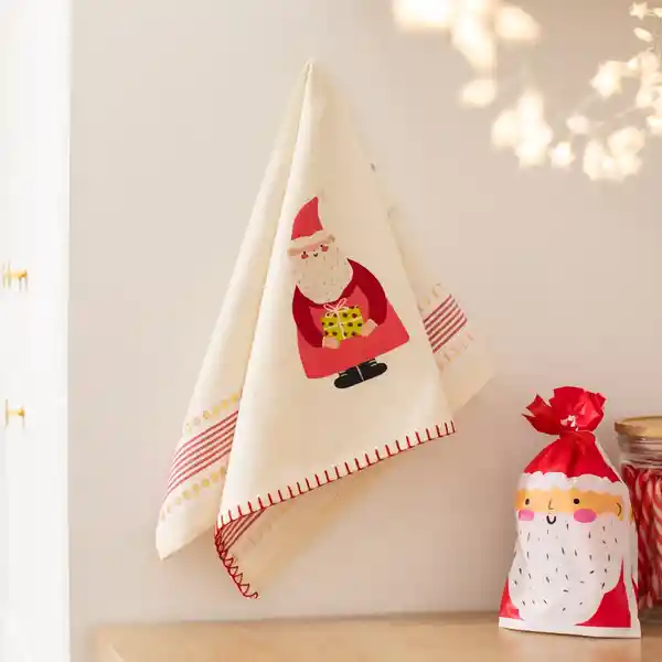 Paño de Cocina Con Tejeduría Navidad 50 x 70 cm Casaideas
