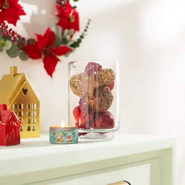 Vela de Navidad Naranja Dulce y Canela 6.5 x 4 cm Casaideas