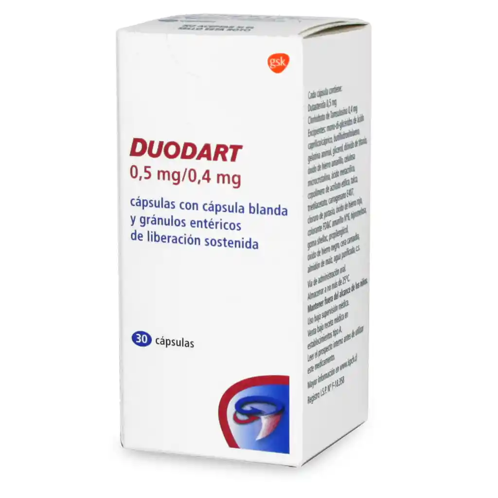 Duodart 0,5 mg/0,4 mg Cap Bl Con Granulos Ent De Lib Sost